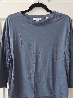 Vince Dusty Blue 3/4 Sleeve Crew Tee